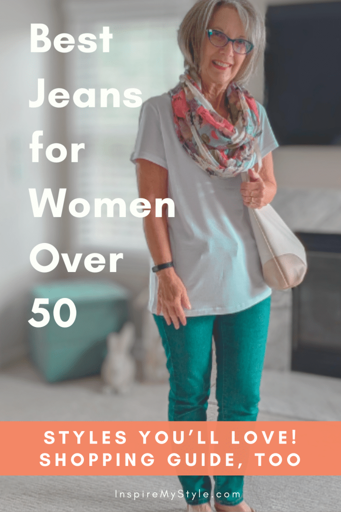 find affordable and cute jeans for women over 50 - use the shopping guide!
