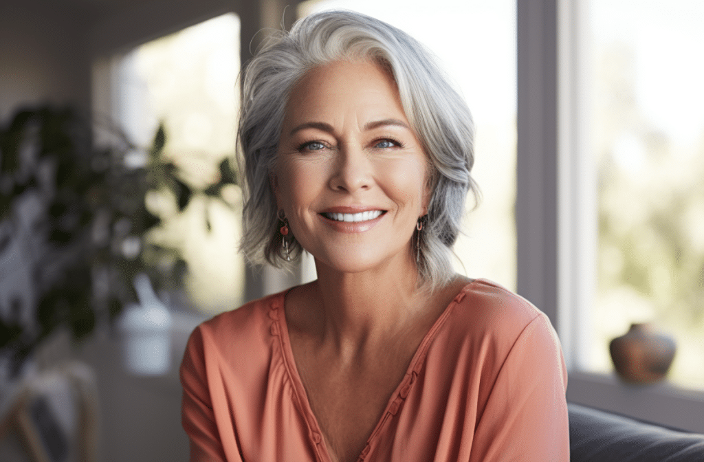 gray hair transition