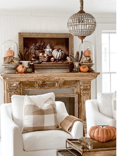 Easy fall mantel decorations