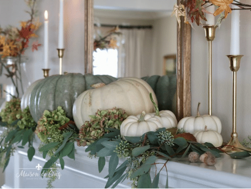 easy fall mantel decorations