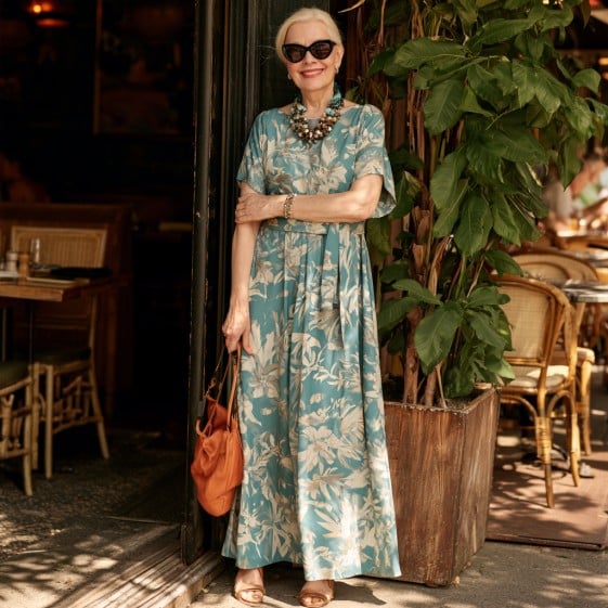 maxi length dress for mature women