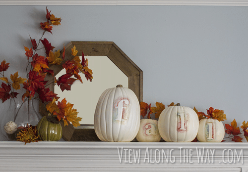 decorating a mantle for fall