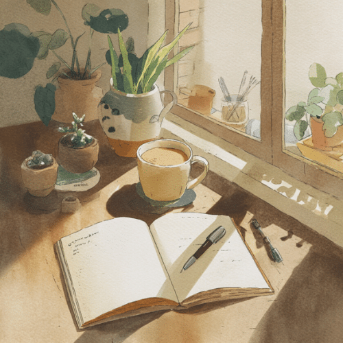wellness journal and self care planner
