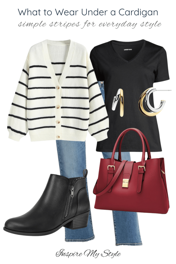 OUTFIT EXAMPLE - what to wear under a cardigan